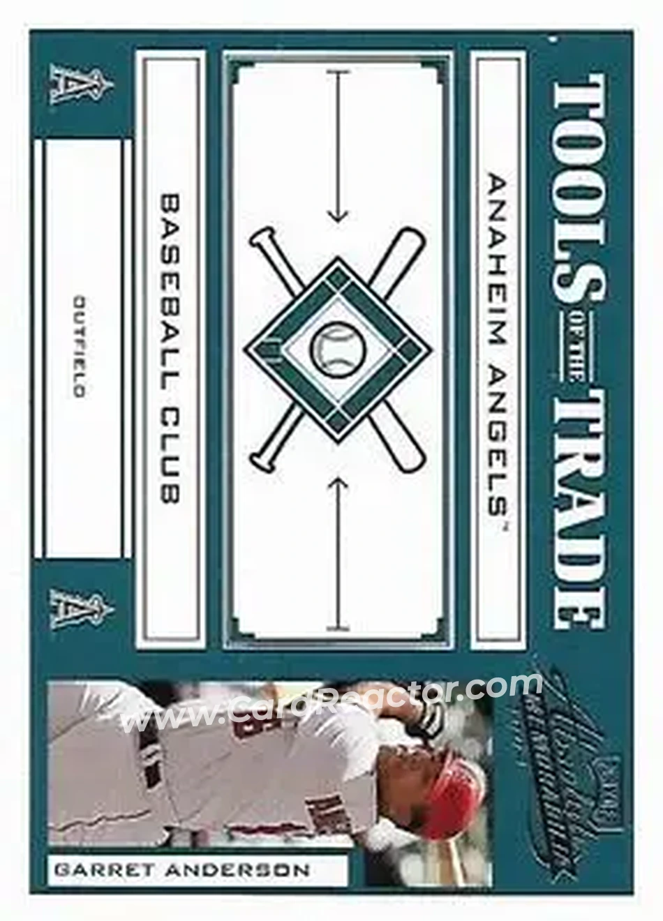 2004 Playoff Absolute Memorabilia - Tools of the Trade Green #TT-50 - Garret Anderson - Anaheim Angels - Front