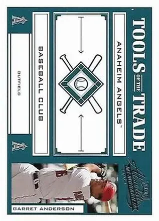 2004 Playoff Absolute Memorabilia - Tools of the Trade Green #TT-50 - Garret Anderson - Anaheim Angels