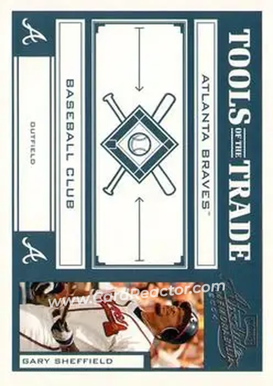 2004 Playoff Absolute Memorabilia - Tools of the Trade Green #TT-52 - Gary Sheffield - Atlanta Braves - Front