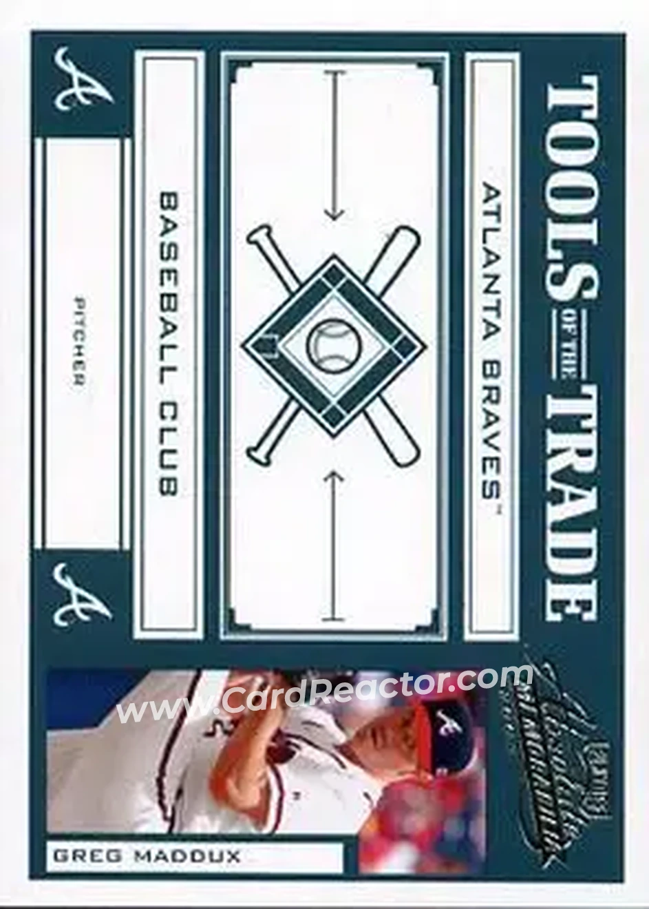 2004 Playoff Absolute Memorabilia - Tools of the Trade Green #TT-55 - Greg Maddux - Atlanta Braves - Front