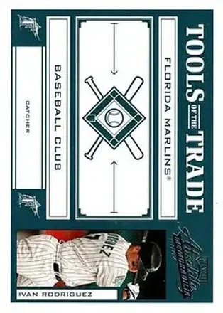 2004 Playoff Absolute Memorabilia - Tools of the Trade Green #TT-58 - Ivan Rodriguez - Florida Marlins