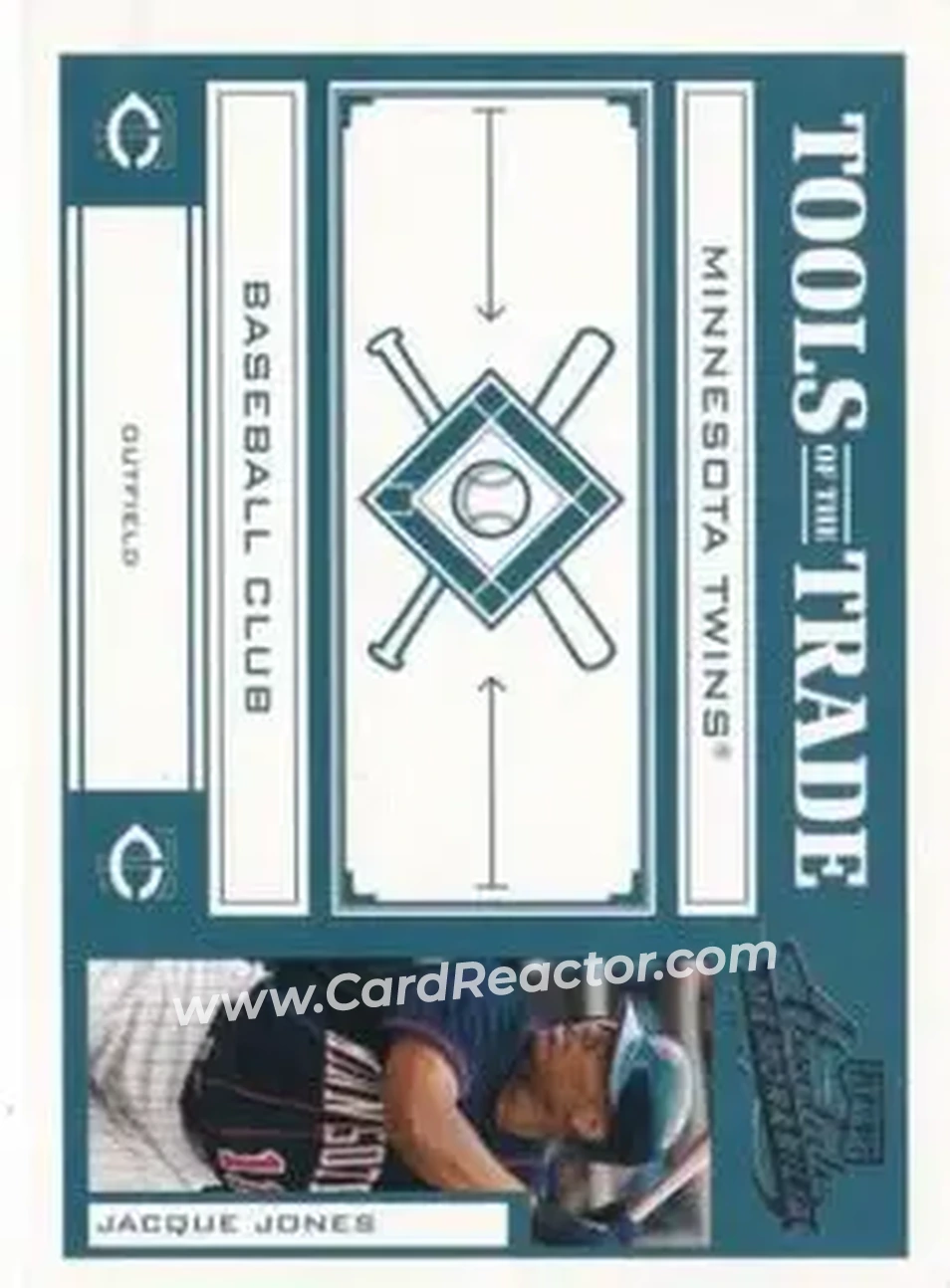 2004 Playoff Absolute Memorabilia - Tools of the Trade Green #TT-60 - Jacque Jones - Minnesota Twins - Front