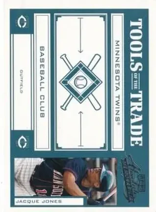 2004 Playoff Absolute Memorabilia - Tools of the Trade Green #TT-60 - Jacque Jones - Minnesota Twins