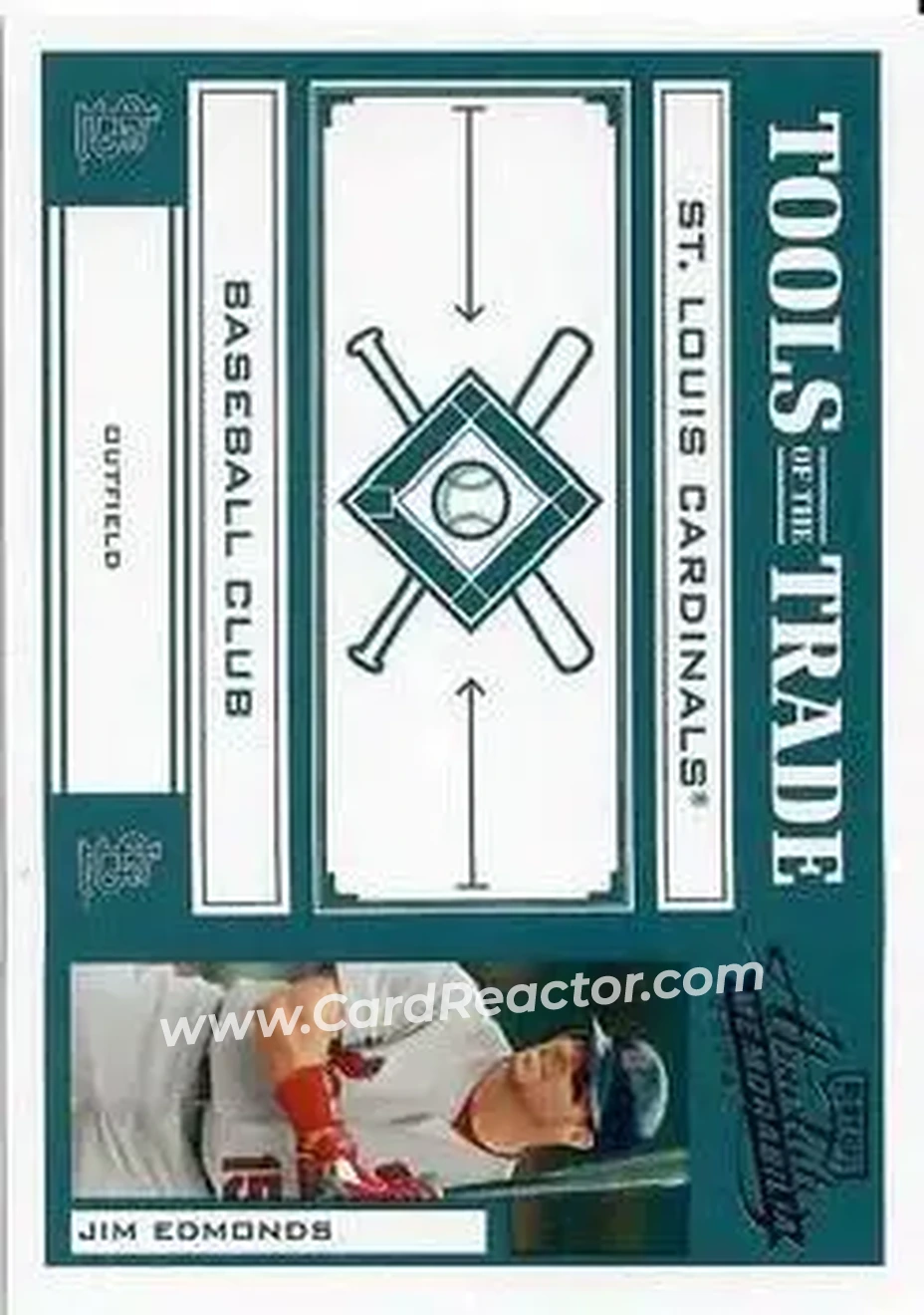 2004 Playoff Absolute Memorabilia - Tools of the Trade Green #TT-69 - Jim Edmonds - St. Louis Cardinals - Front