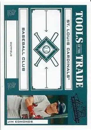 2004 Playoff Absolute Memorabilia - Tools of the Trade Green #TT-69 - Jim Edmonds - St. Louis Cardinals