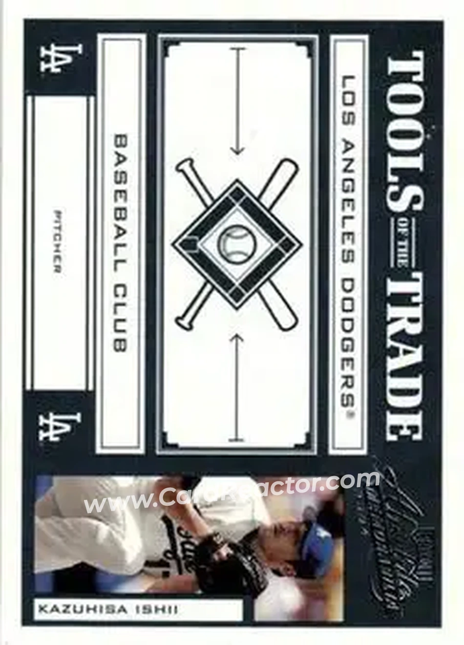 2004 Playoff Absolute Memorabilia - Tools of the Trade Green #TT-76 - Kazuhisa Ishii - Los Angeles Dodgers - Front