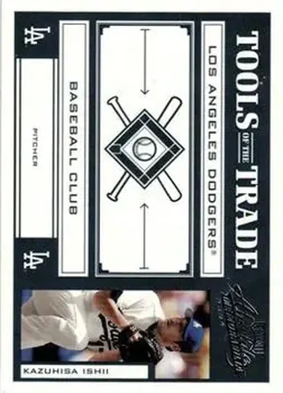 2004 Playoff Absolute Memorabilia - Tools of the Trade Green #TT-76 - Kazuhisa Ishii - Los Angeles Dodgers