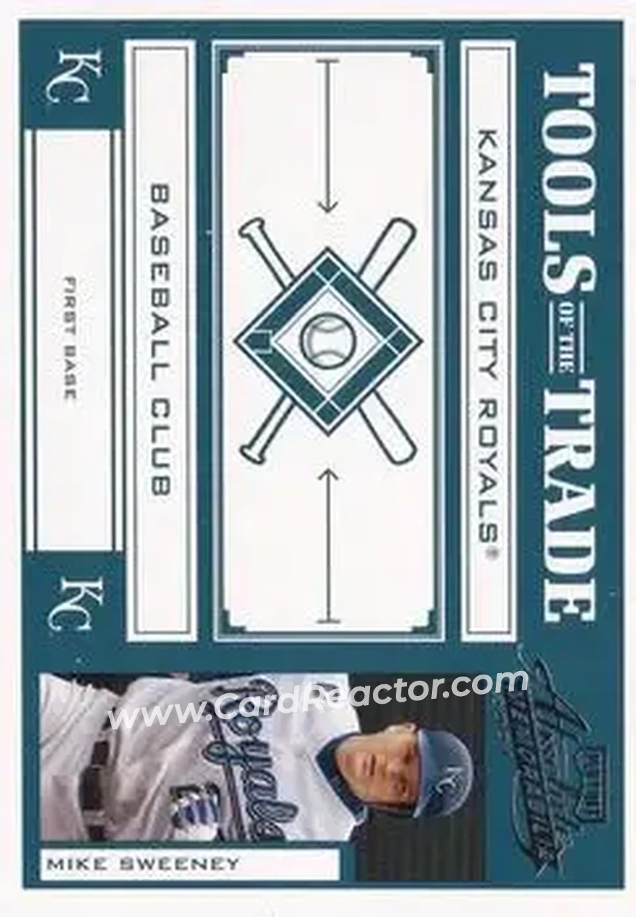 2004 Playoff Absolute Memorabilia - Tools of the Trade Green #TT-104 - Mike Sweeney - Kansas City Royals - Front