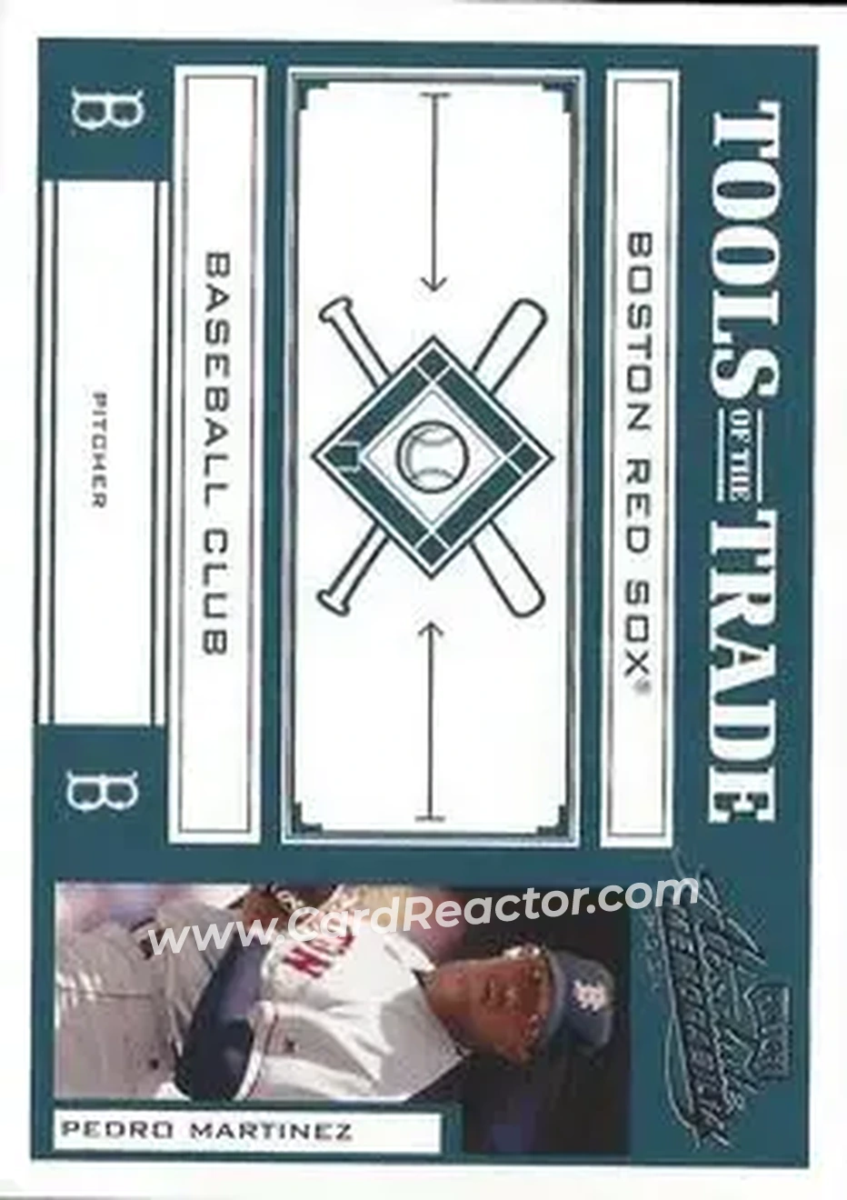 2004 Playoff Absolute Memorabilia - Tools of the Trade Green #TT-113 - Pedro Martinez - Boston Red Sox - Front