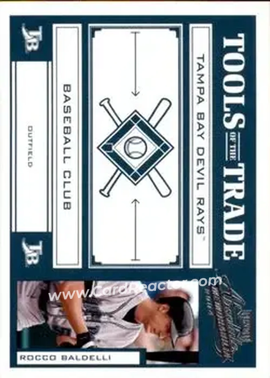 2004 Playoff Absolute Memorabilia - Tools of the Trade Green #TT-125 - Rocco Baldelli - Tampa Bay Devil Rays - Front