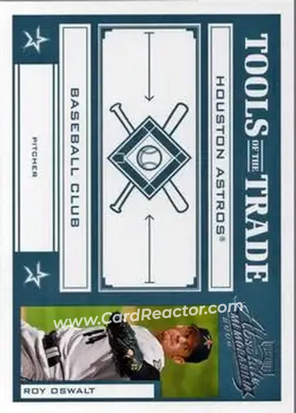 2004 Playoff Absolute Memorabilia - Tools of the Trade Green #TT-130 - Roy Oswalt - Houston Astros - Front