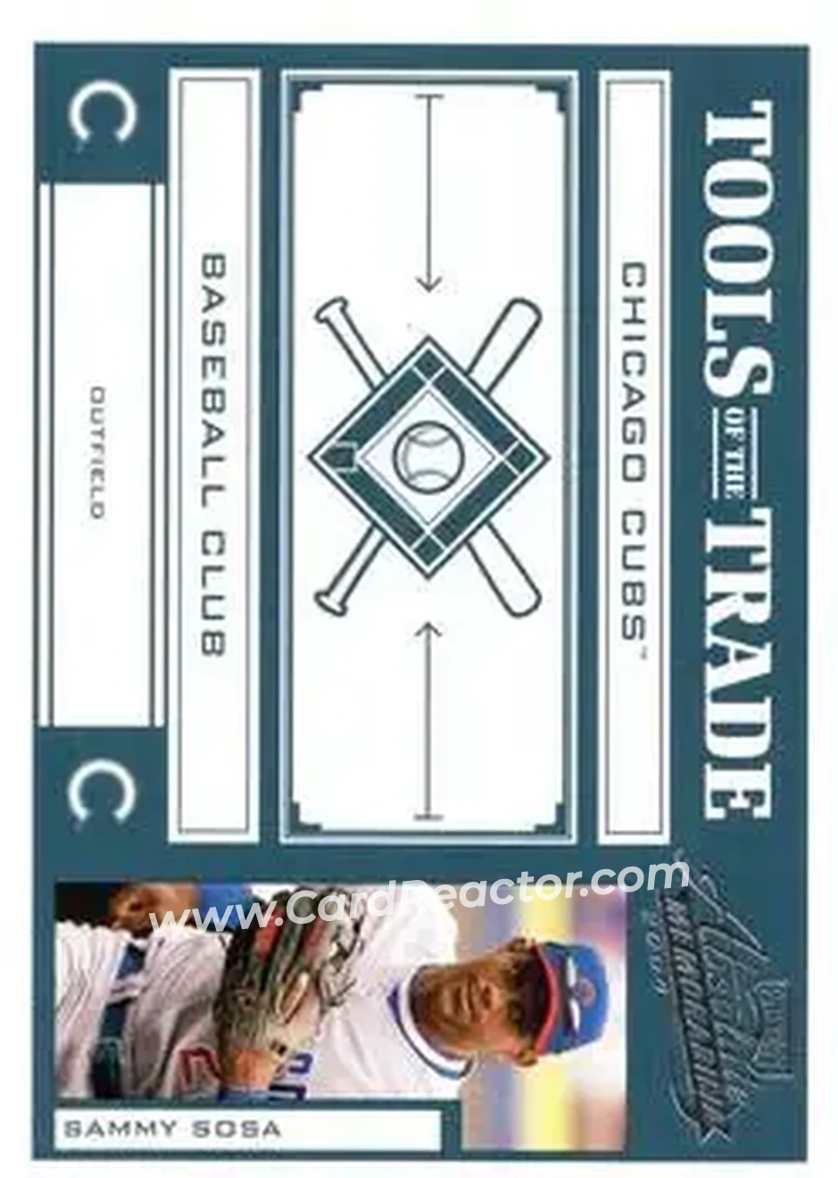 2004 Playoff Absolute Memorabilia - Tools of the Trade Green #TT-133 - Sammy Sosa - Chicago Cubs - Front