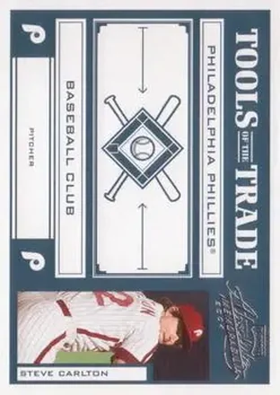 2004 Playoff Absolute Memorabilia - Tools of the Trade Green #TT-137 - Steve Carlton - Philadelphia Phillies