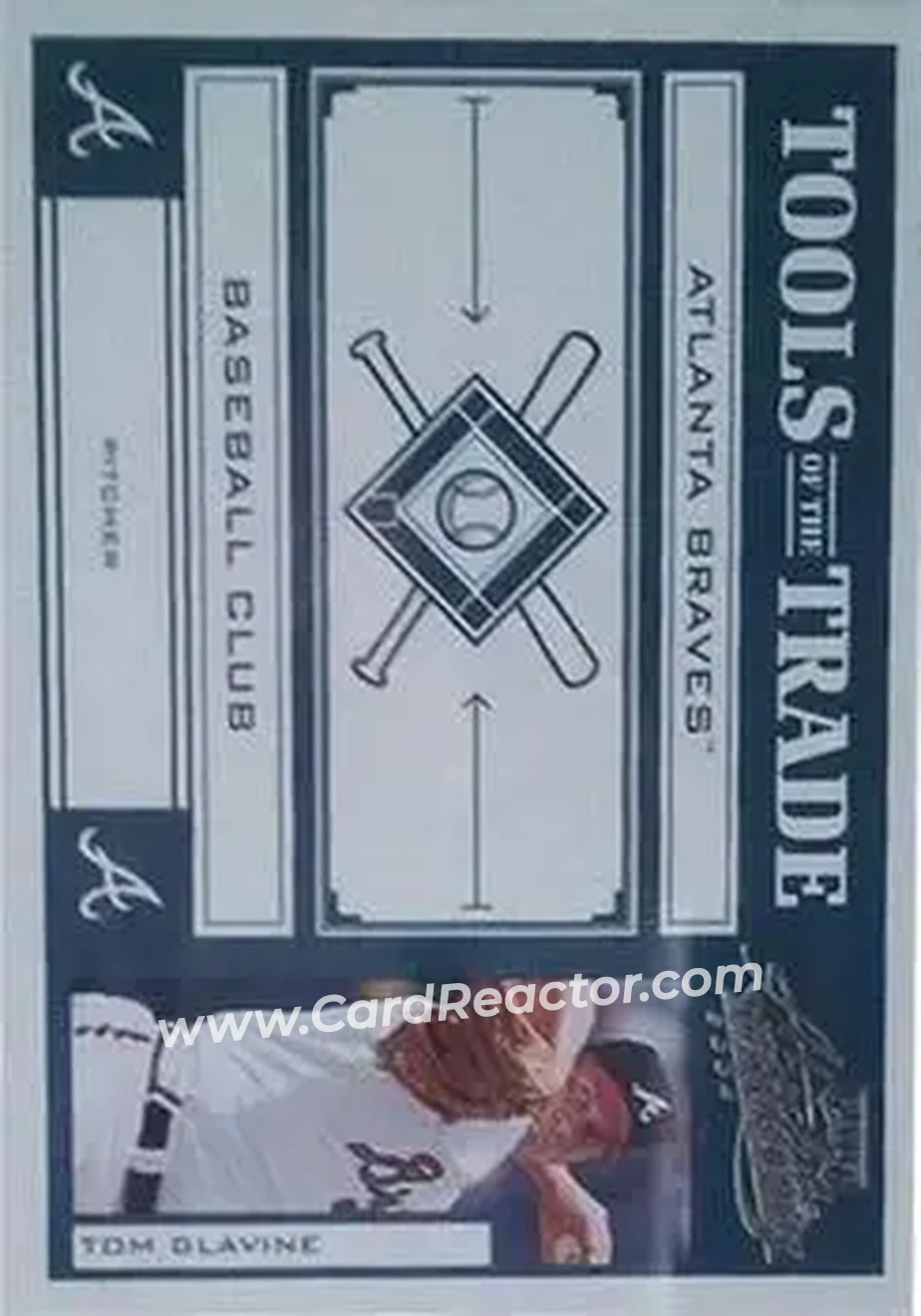 2004 Playoff Absolute Memorabilia - Tools of the Trade Green #TT-141 - Tom Glavine - Atlanta Braves - Front