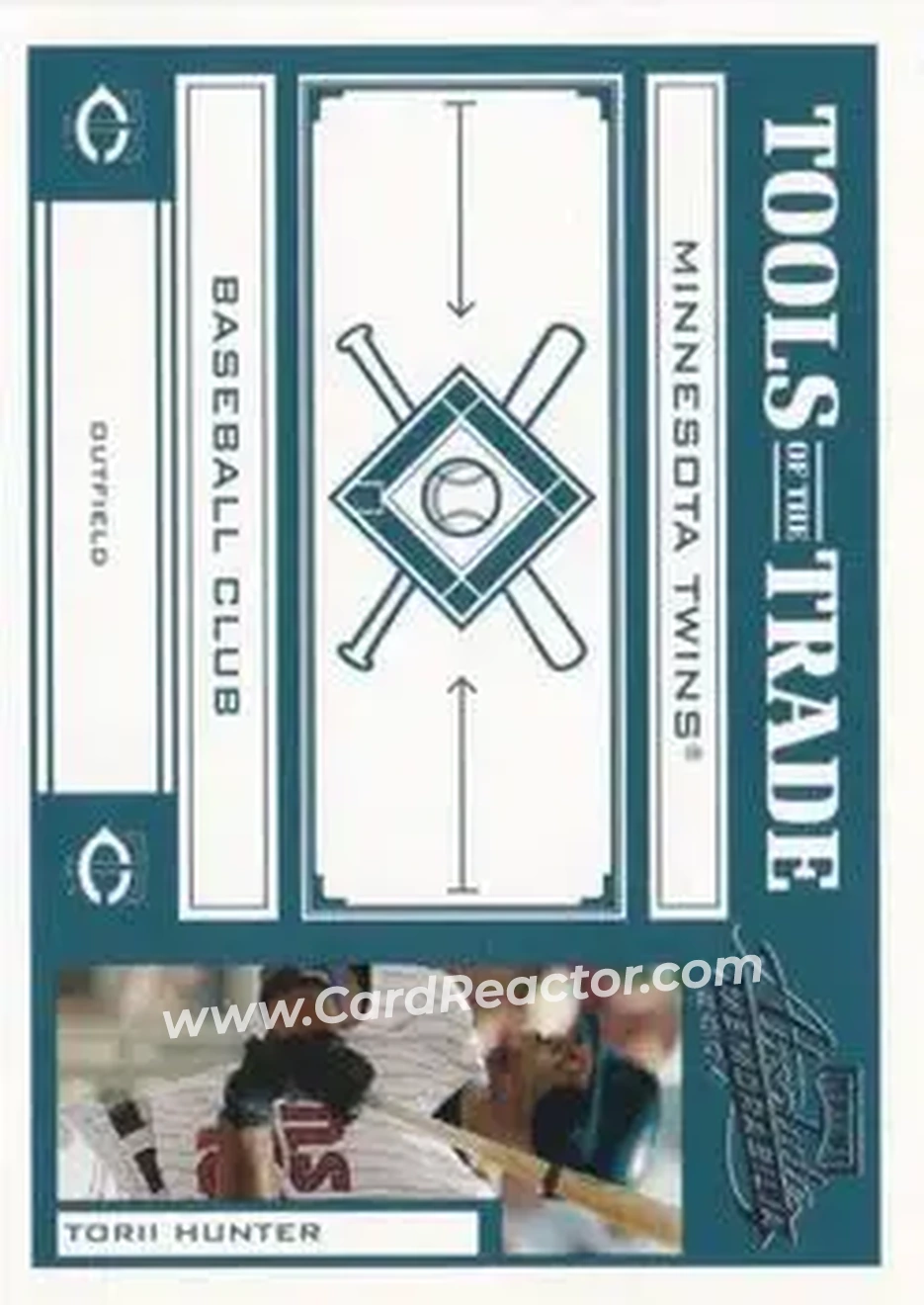 2004 Playoff Absolute Memorabilia - Tools of the Trade Green #TT-145 - Torii Hunter - Minnesota Twins - Front