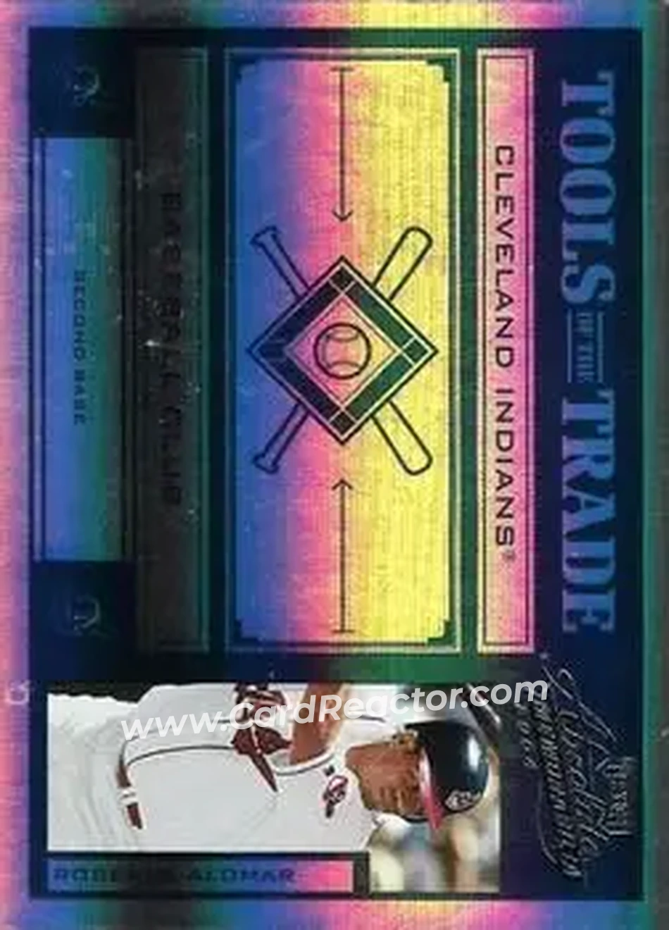 2004 Playoff Absolute Memorabilia - Tools of the Trade Green Spectrum #TT-124 - Roberto Alomar - Cleveland Indians - Front