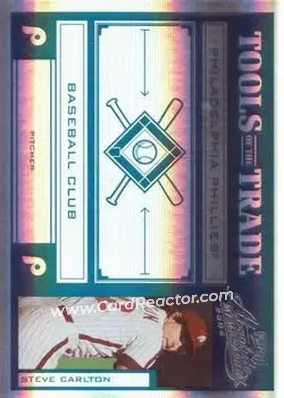 2004 Playoff Absolute Memorabilia - Tools of the Trade Green Spectrum #TT-137 - Steve Carlton - Philadelphia Phillies - Front