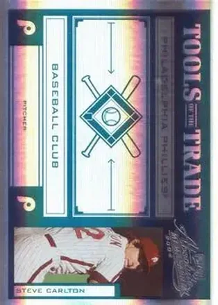 2004 Playoff Absolute Memorabilia - Tools of the Trade Green Spectrum #TT-137 - Steve Carlton - Philadelphia Phillies