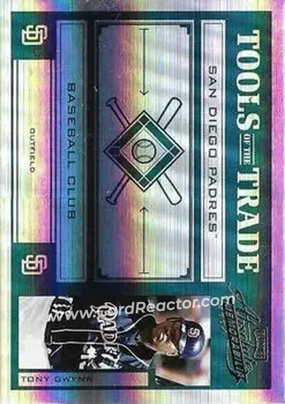 2004 Playoff Absolute Memorabilia - Tools of the Trade Green Spectrum #TT-144 - Tony Gwynn - San Diego Padres - Front