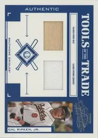2004 Playoff Absolute Memorabilia - Tools of the Trade Material Combo #TT-23 - Cal Ripken - Baltimore Orioles