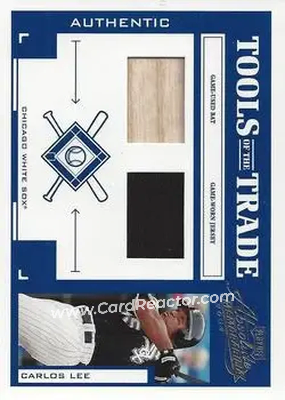 2004 Playoff Absolute Memorabilia - Tools of the Trade Material Combo #TT-29 - Carlos Lee - Chicago White Sox - Front