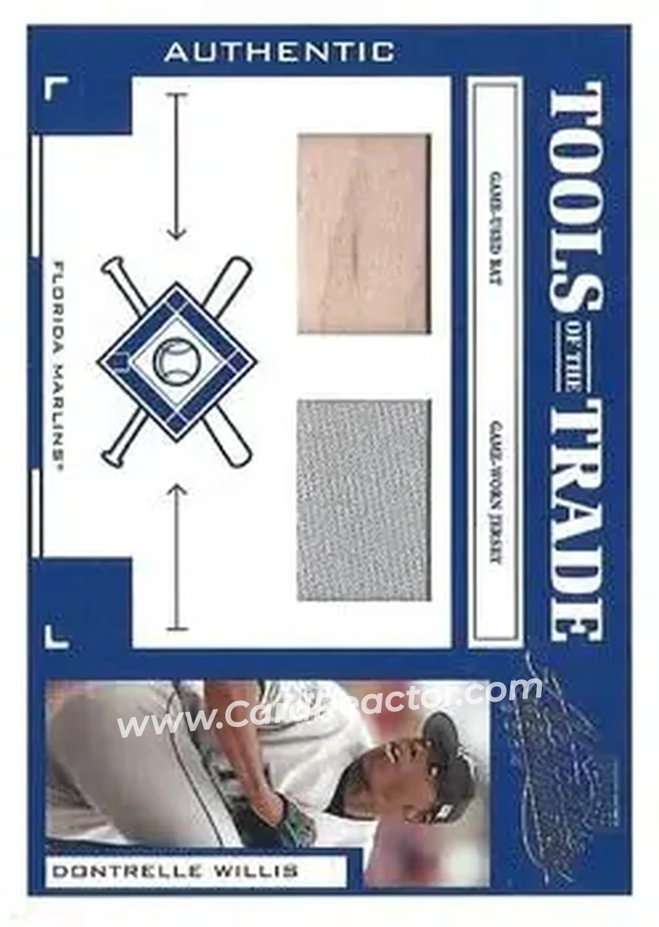 2004 Playoff Absolute Memorabilia - Tools of the Trade Material Combo #TT-44 - Dontrelle Willis - Florida Marlins - Front
