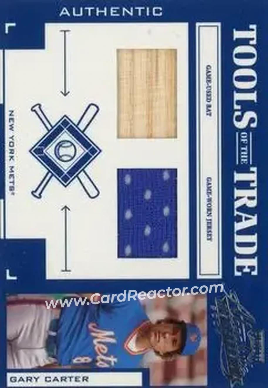 2004 Playoff Absolute Memorabilia - Tools of the Trade Material Combo #TT-51 - Gary Carter - New York Mets - Front