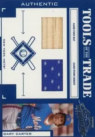 2004 Playoff Absolute Memorabilia - Tools of the Trade Material Combo #TT-51 - Gary Carter - New York Mets