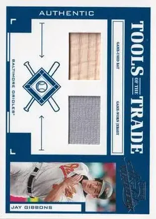 2004 Playoff Absolute Memorabilia - Tools of the Trade Material Combo #TT-65 - Jay Gibbons - Baltimore Orioles