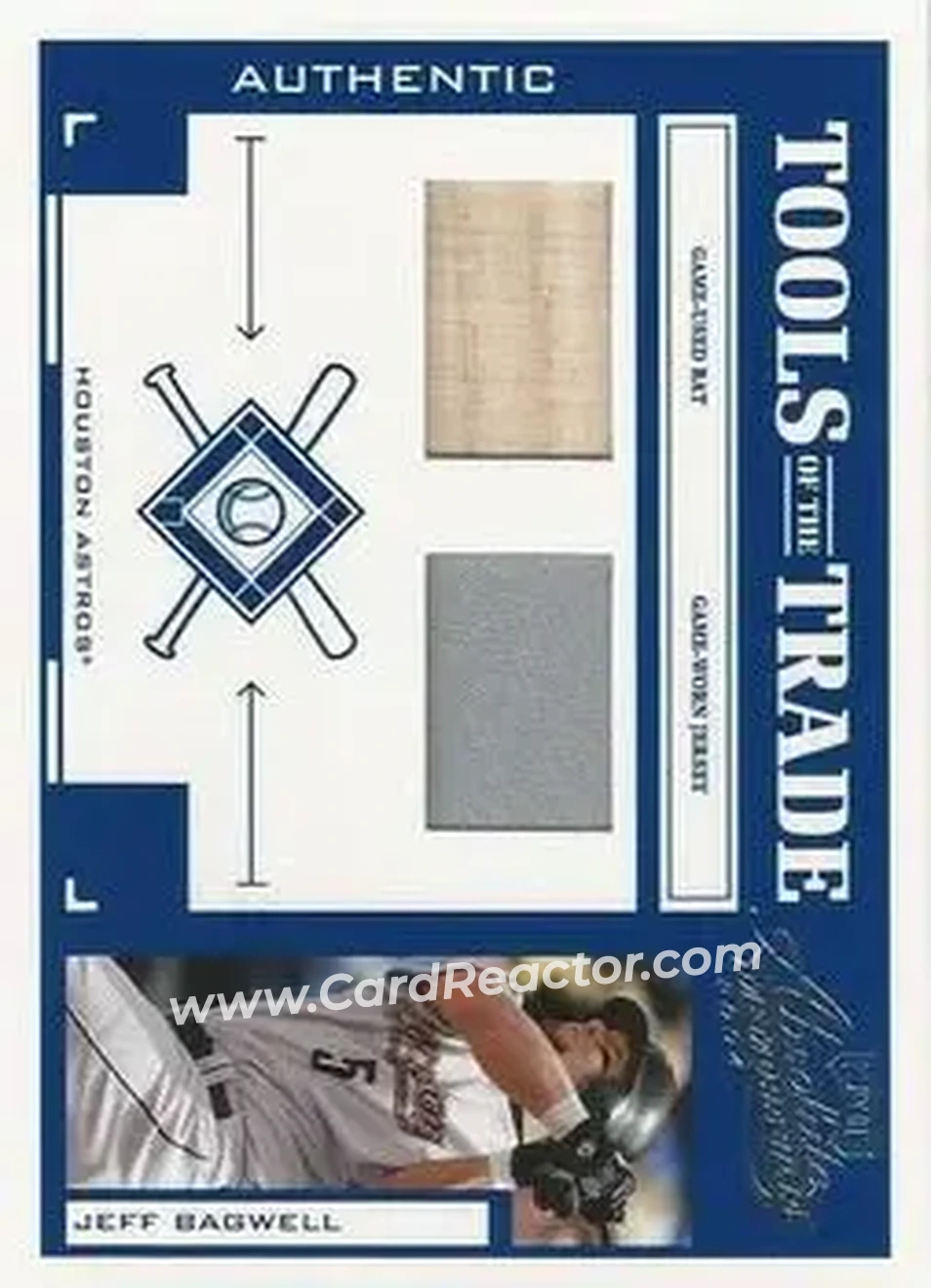 2004 Playoff Absolute Memorabilia - Tools of the Trade Material Combo #TT-66 - Jeff Bagwell - Houston Astros - Front