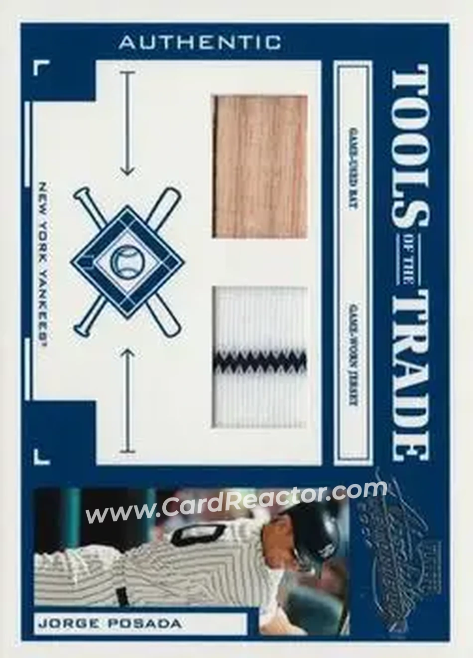 2004 Playoff Absolute Memorabilia - Tools of the Trade Material Combo #TT-71 - Jorge Posada - New York Yankees - Front