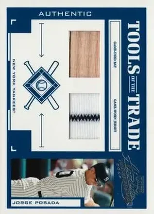 2004 Playoff Absolute Memorabilia - Tools of the Trade Material Combo #TT-71 - Jorge Posada - New York Yankees