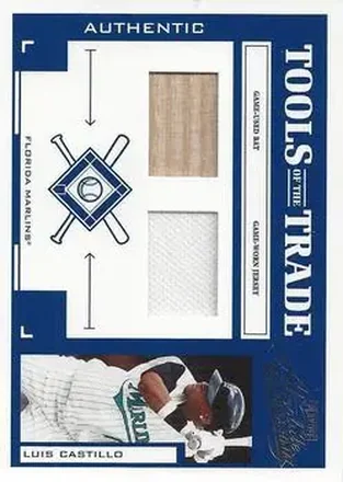 2004 Playoff Absolute Memorabilia - Tools of the Trade Material Combo #TT-82 - Luis Castillo - Florida Marlins