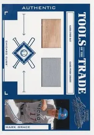 2004 Playoff Absolute Memorabilia - Tools of the Trade Material Combo #TT-88 - Mark Grace - Chicago Cubs