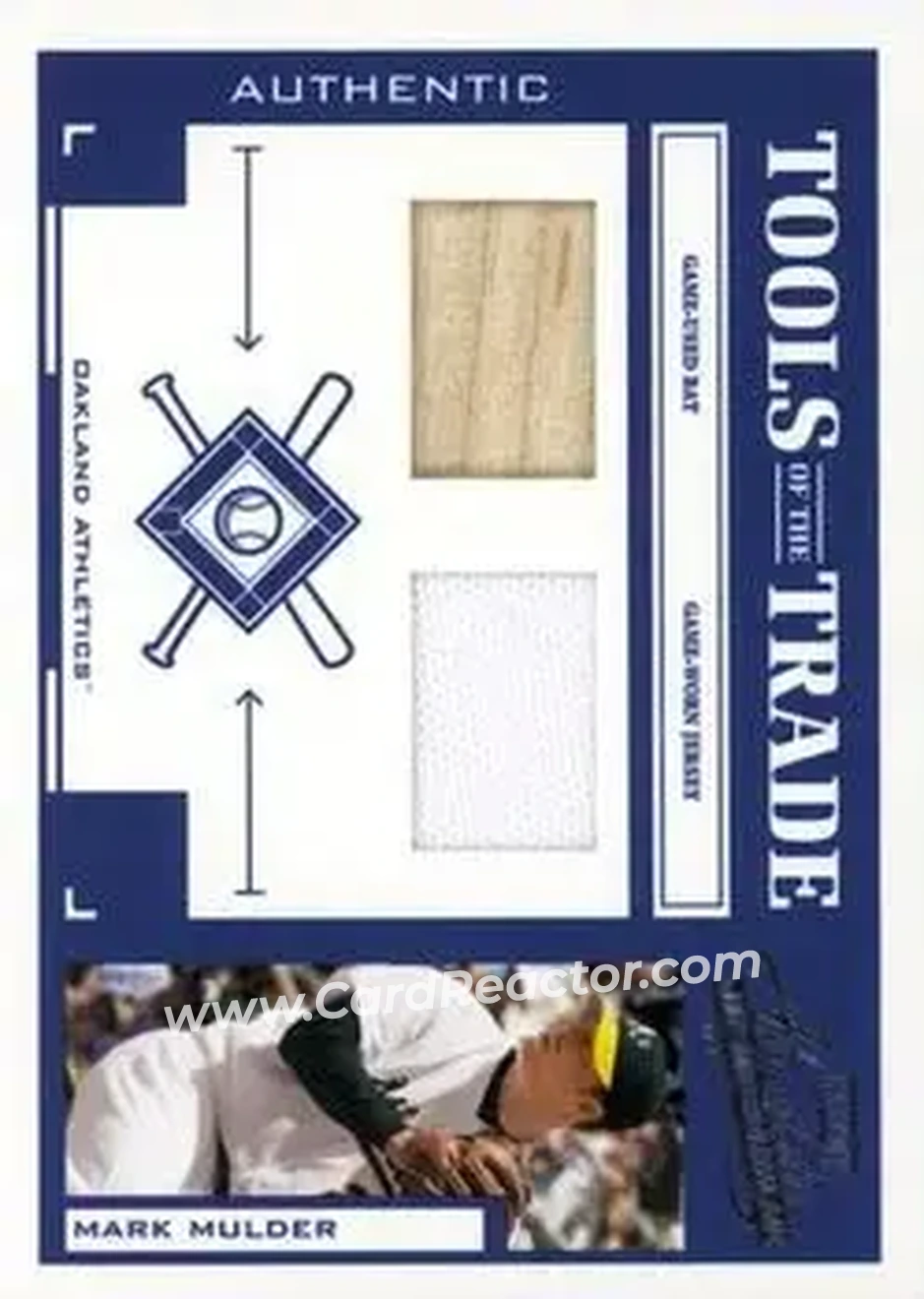 2004 Playoff Absolute Memorabilia - Tools of the Trade Material Combo #TT-89 - Mark Mulder - Oakland Athletics - Front