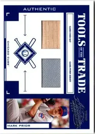 2004 Playoff Absolute Memorabilia - Tools of the Trade Material Combo #TT-91 - Mark Prior - Chicago Cubs