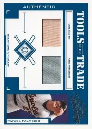 2004 Playoff Absolute Memorabilia - Tools of the Trade Material Combo #TT-116 - Rafael Palmeiro - Baltimore Orioles