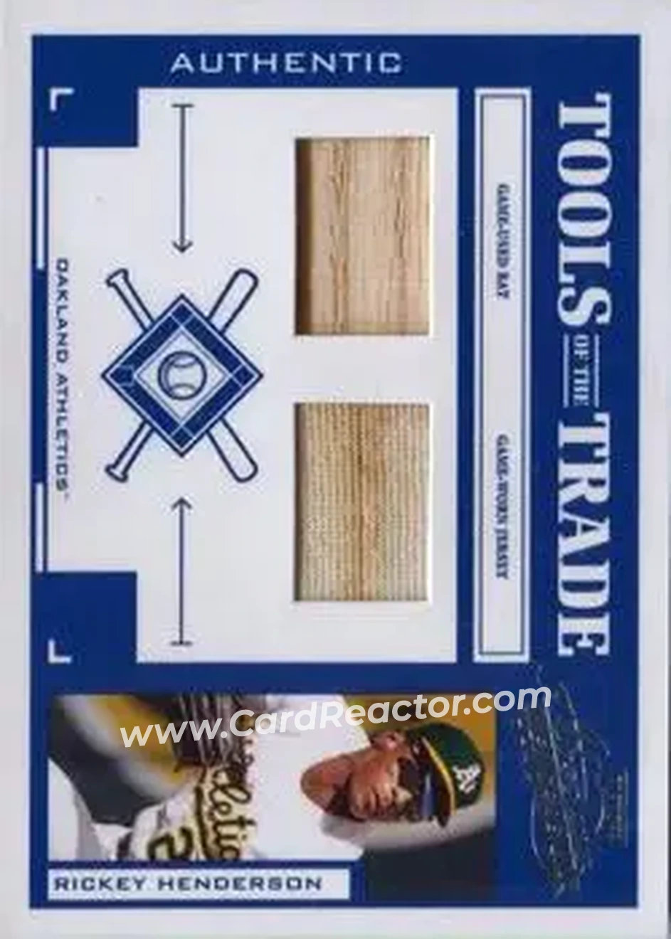 2004 Playoff Absolute Memorabilia - Tools of the Trade Material Combo #TT-121 - Rickey Henderson - Oakland Athletics - Front