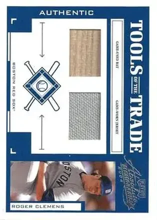 2004 Playoff Absolute Memorabilia - Tools of the Trade Material Combo #TT-127 - Roger Clemens - Boston Red Sox