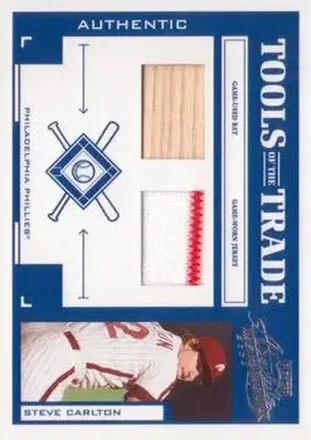 2004 Playoff Absolute Memorabilia - Tools of the Trade Material Combo #TT-137 - Steve Carlton - Philadelphia Phillies