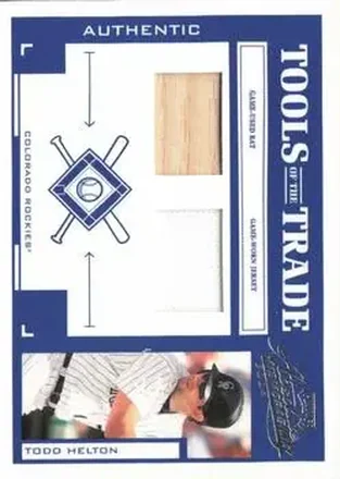 2004 Playoff Absolute Memorabilia - Tools of the Trade Material Combo #TT-139 - Todd Helton - Colorado Rockies