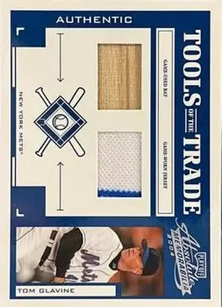 2004 Playoff Absolute Memorabilia - Tools of the Trade Material Combo #TT-142 - Tom Glavine - New York Mets