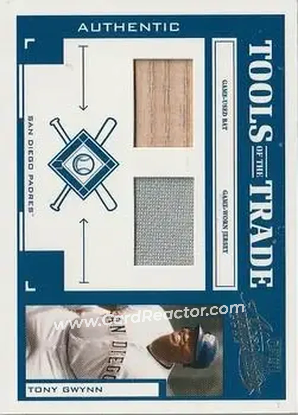 2004 Playoff Absolute Memorabilia - Tools of the Trade Material Combo #TT-143 - Tony Gwynn - San Diego Padres - Front