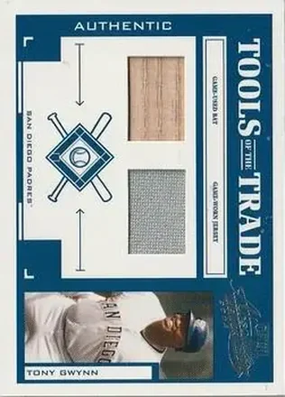 2004 Playoff Absolute Memorabilia - Tools of the Trade Material Combo #TT-143 - Tony Gwynn - San Diego Padres