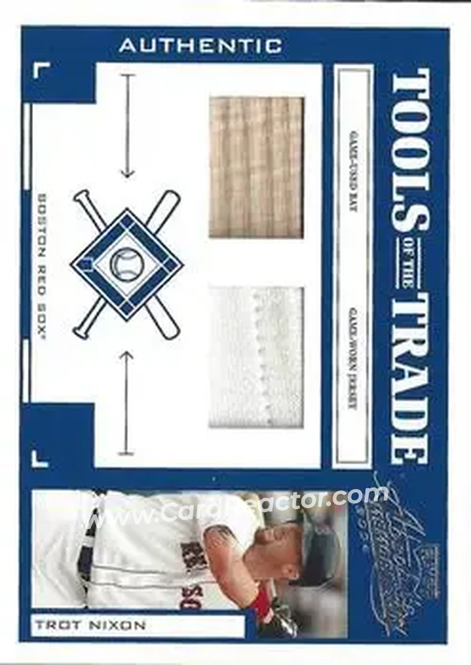 2004 Playoff Absolute Memorabilia - Tools of the Trade Material Combo #TT-146 - Trot Nixon - Boston Red Sox - Front