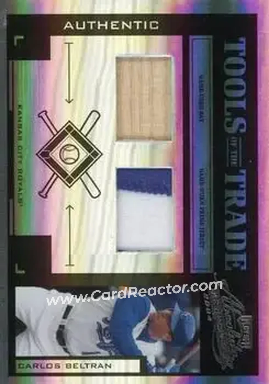 2004 Playoff Absolute Memorabilia - Tools of the Trade Material Combo PS #TT-26 - Carlos Beltran - Kansas City Royals - Front