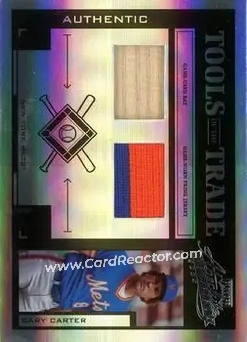 2004 Playoff Absolute Memorabilia - Tools of the Trade Material Combo PS #TT-51 - Gary Carter - New York Mets - Front