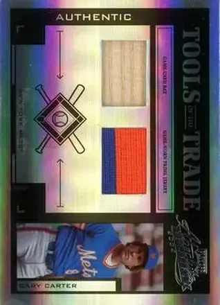 2004 Playoff Absolute Memorabilia - Tools of the Trade Material Combo PS #TT-51 - Gary Carter - New York Mets