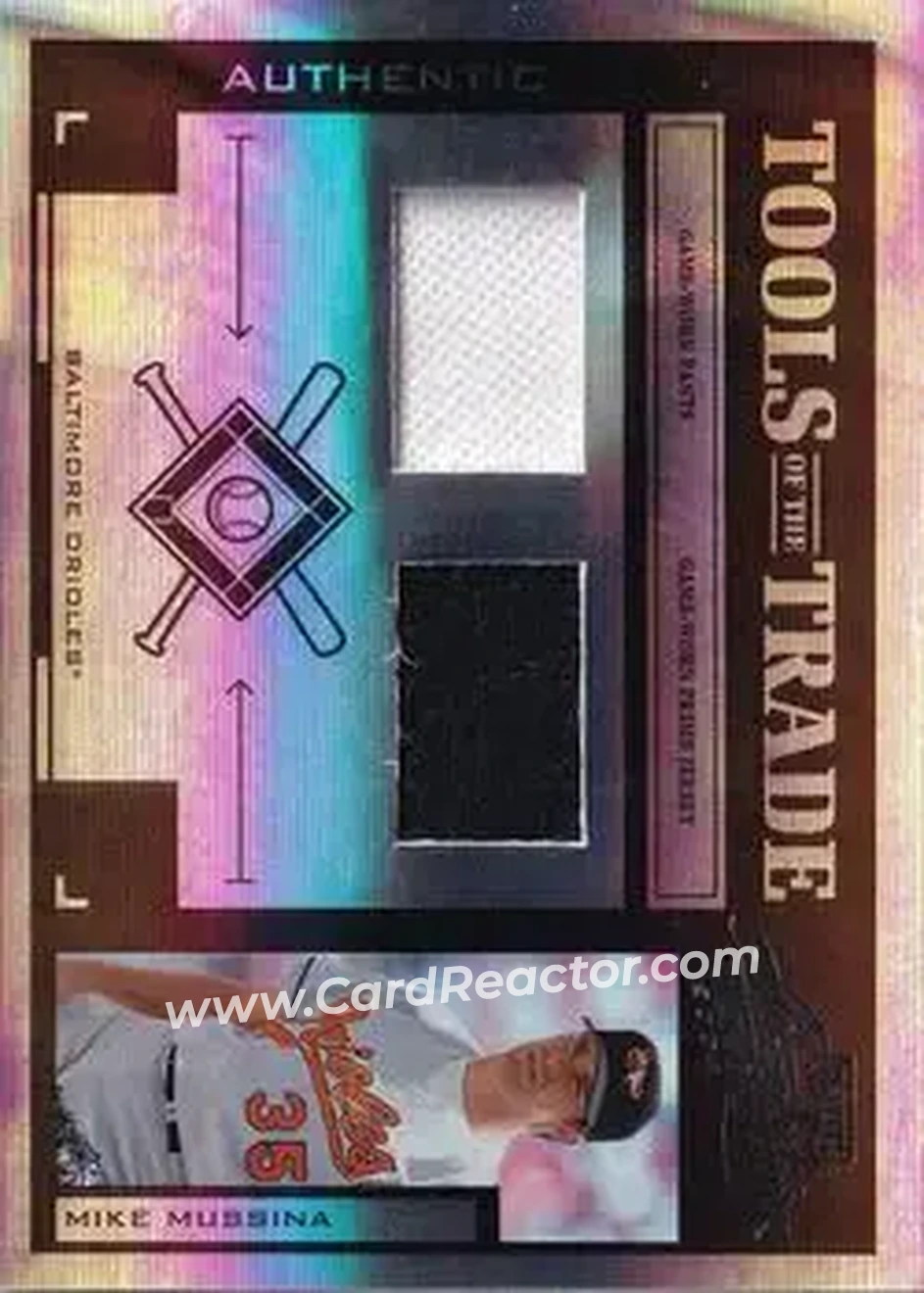 2004 Playoff Absolute Memorabilia - Tools of the Trade Material Combo PS #TT-97 - Mike Mussina - Baltimore Orioles - Front