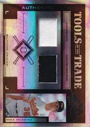 2004 Playoff Absolute Memorabilia - Tools of the Trade Material Combo PS #TT-97 - Mike Mussina - Baltimore Orioles